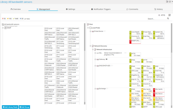 Bandwidth Library in Management Mode Bandwidth Library in Management Mode